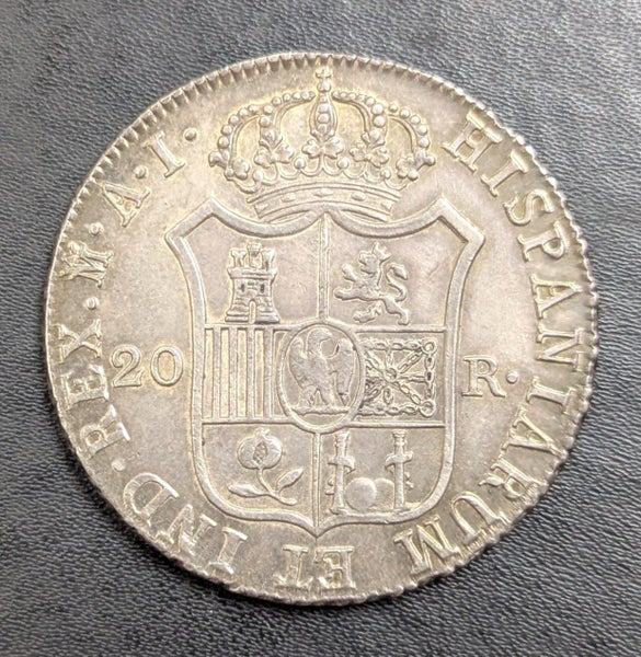 SPANISH SILVER COIN, 20 REALES, 1810, JOSEPH NAPOLEON (BROTHER OF NAPOLEON) Carousel 2