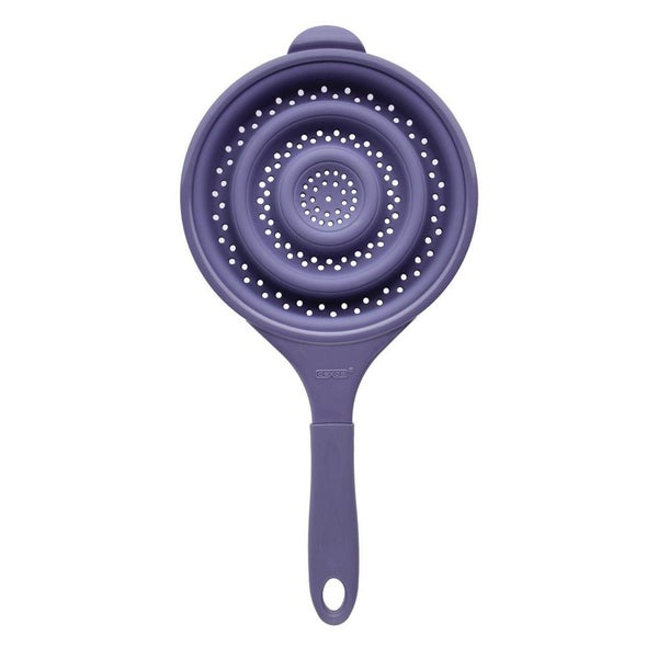 Dexas 20cm Silicone Pop Strainer Pasta Vegetable Drainer Food Sifter Purple Carousel 1