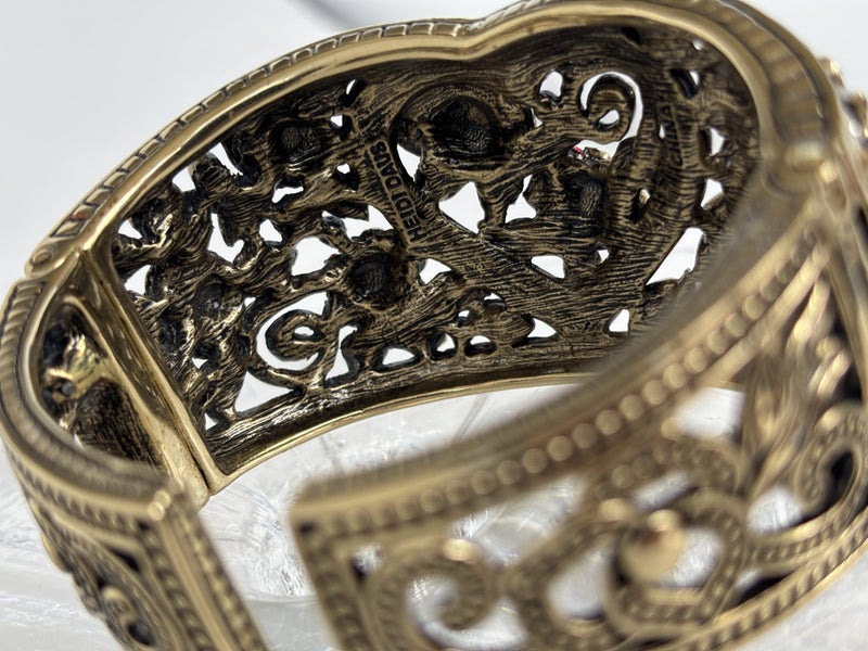 HEIDI DAUS "Red Queen" CRYSTAL HEART FLORAL BRACELET Carousel 9