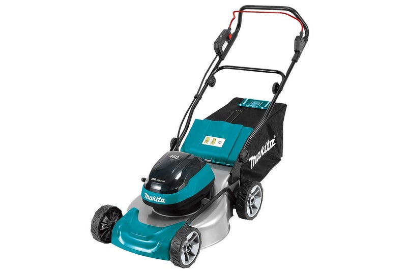 DLM466CT2 Makita 18vX2 18" Body Lawn Mower with 2x5 AMP Batteries & Dual Charger Carousel 1
