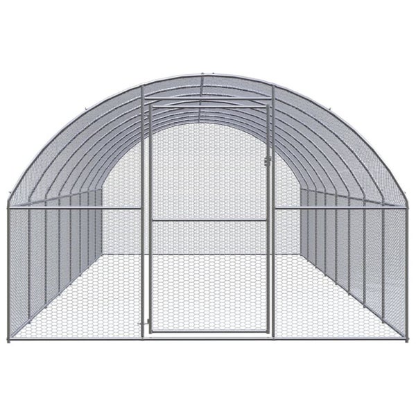 NZ LOCAL STOCK-Outdoor Chicken Coop 3x8x2 m Galvanised Steel Carousel 8