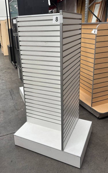22804 - Mobile White Slatwall Display - Used Carousel 1