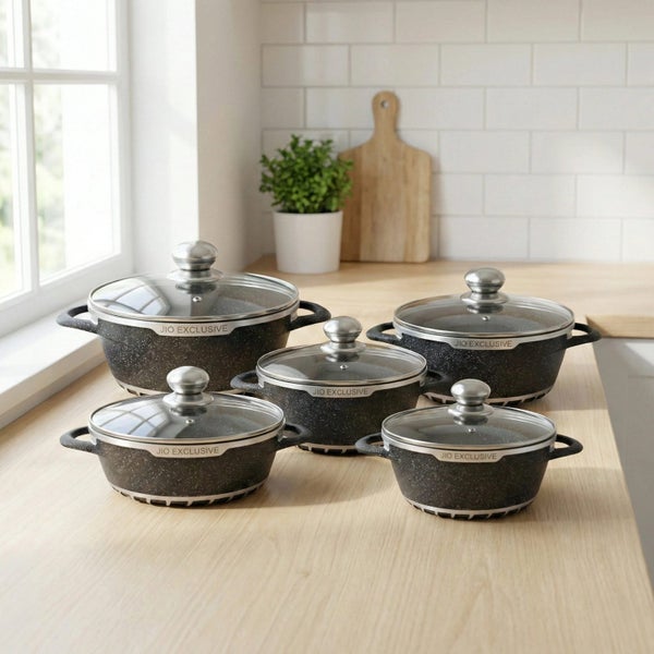 5pc Granite Cookware Set Non-Stick Casserole | J0810 Carousel 2