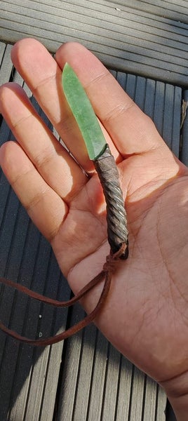 Hand-Carved Green Stone Letter Opener Carousel 6