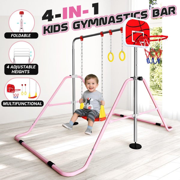 Kids Gymnastics Bars Training Home Gym Workout Horizontal Carousel 1