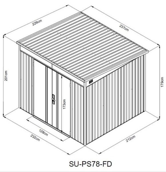 Innosteel 2320mm W x 2120mm D Skylight Shed Carousel 15