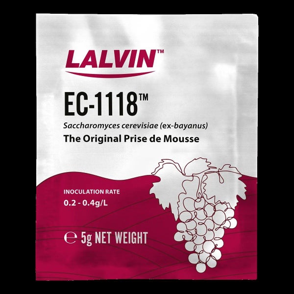 5g x5 Champagne/General Purpose Winemaking Yeast. Lalvin EC1118 Carousel 1
