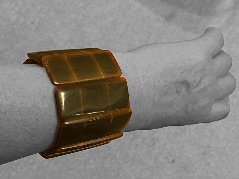 BRACELET TORTOISE SHELL STYLE BRACELET handmade natural materials $1 RESERVE Carousel 2