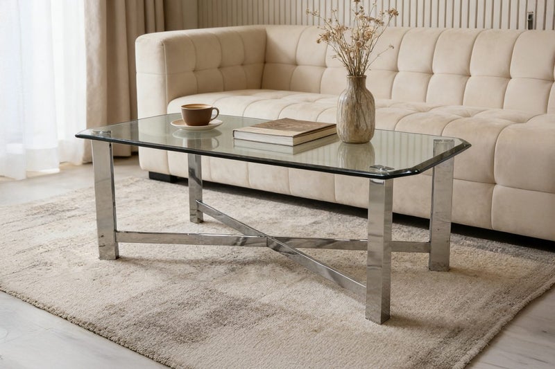 GLINT 127 Tempered Glass Top Coffee Table Carousel 1