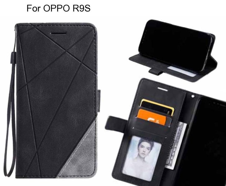 OPPO R9S Case Wallet Premium Denim Leather Cover Carousel 1