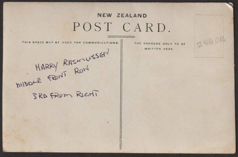 Postcard - WW1 Group of NZ? soldiers training. Real Photo. Carousel 3