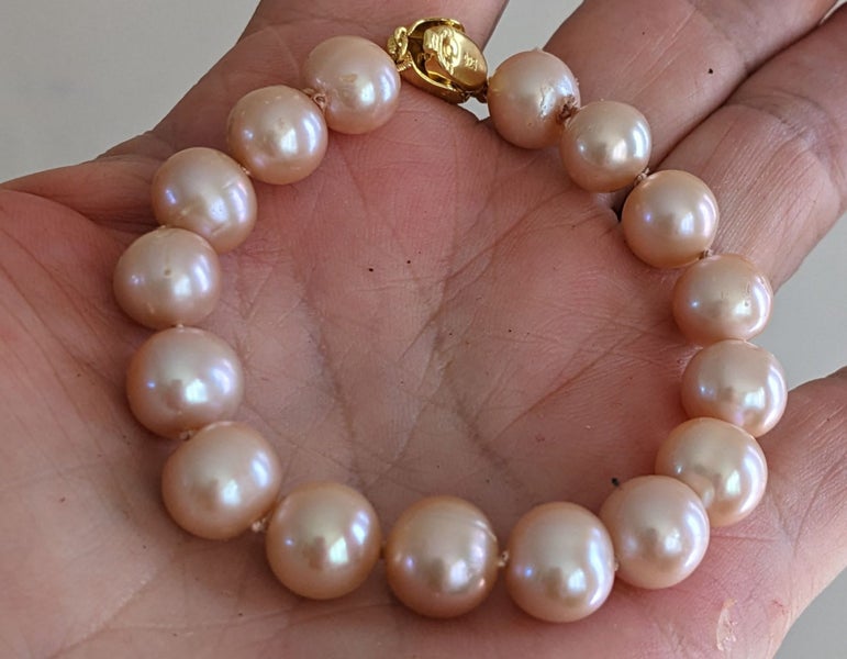 9.5-10 mm Edison Pink Pearl Bracelet 19 cms Carousel 2