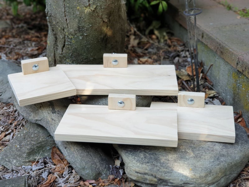 Kiln-Dried Pine 4-Piece Ledge Set for Chinchillas Carousel 1