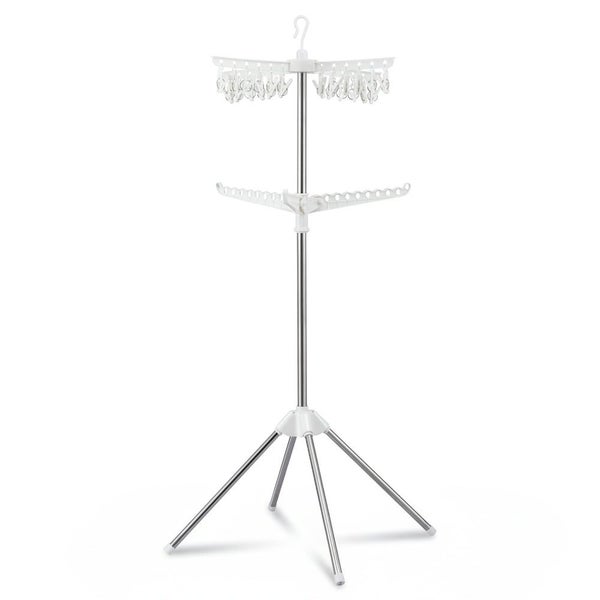 Clothes Rack Airer 2 Tier Rotatable Hanger Foldable Carousel 7