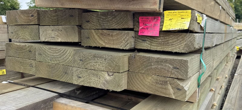 PINE, BEAMS, 250 x 75mm, SG8, ROUGH SAWN, H4 TREATED - 67.2m - TBT2382 Carousel 1