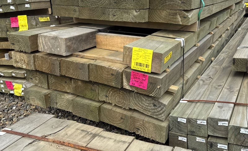 PINE, BEAMS, 200 x 100mm, SG8, ROUGH SAWN, H4 TREATED - 69.6m - TBT2383 Carousel 1