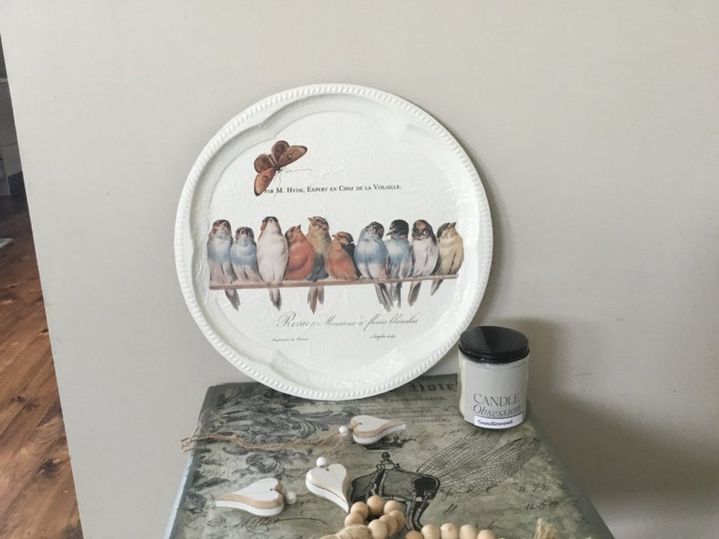 Lovely Metal Tray Bird Theme Carousel 2