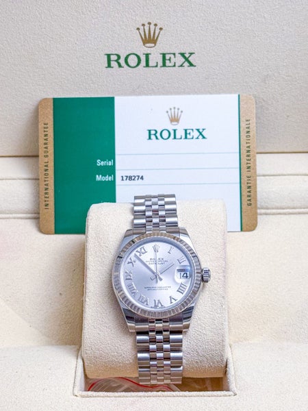 Rolex Oyster Perpetual Datejust 31mm Roman Dial Steel Wristwatch Ref 178274 B&P Carousel 2