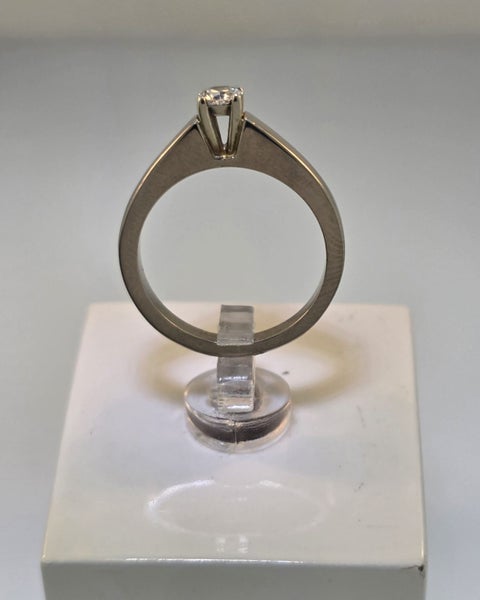 Modern White Gold & Diamond Solitaire Ring + Valuation Carousel 2