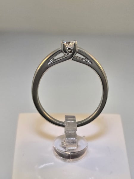Modern White Gold & Diamond Solitaire Ring + Valuation Carousel 2