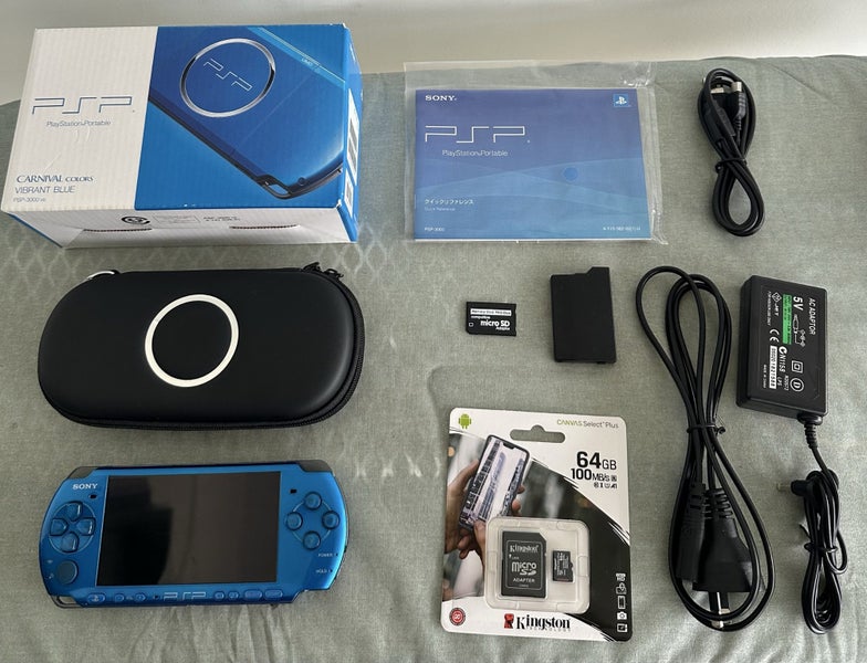 PSP 3000 – Carnival Blue | 64GB | Fully Set Up | Boxed Bundle Carousel 1