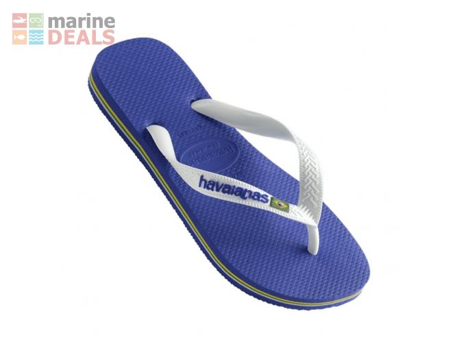 Havaianas Brazil Logo Jandals Marine Blue Mens US… Carousel 2