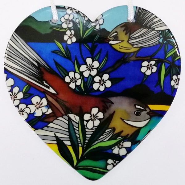 Jo May - Fantail Ceramic Heart Wall Hanging Carousel 1