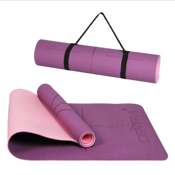 Centra Yoga Mat Non-Slip Fitness Exercise Workout Home Pilates & Floor Purple Carousel 1