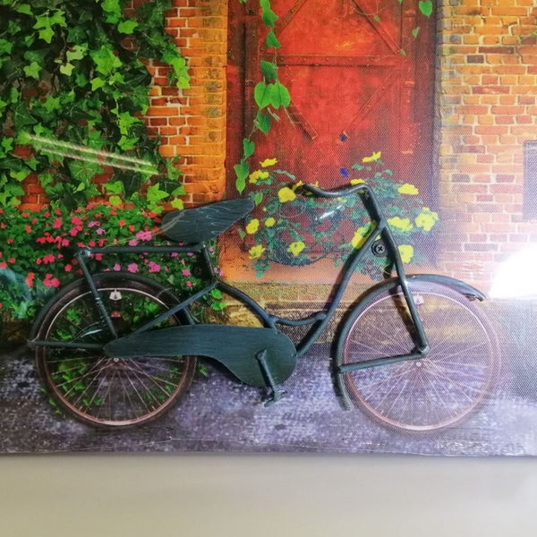 Vintage Bicycle LED Print - Red Brick Carousel 4