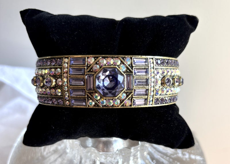 HEIDI DAUS 'Lavish Layers' CRYSTAL BRACELET | TANZANITE LAVENDER AURORA BOREALIS Carousel 2