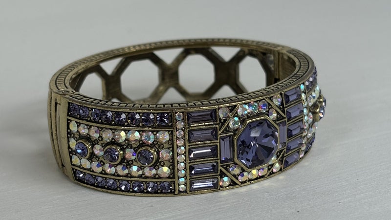 HEIDI DAUS 'Lavish Layers' CRYSTAL BRACELET | TANZANITE LAVENDER AURORA BOREALIS Carousel 1