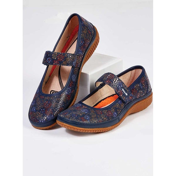 Touch Close Mary Jane - Size 7 - Navy Print