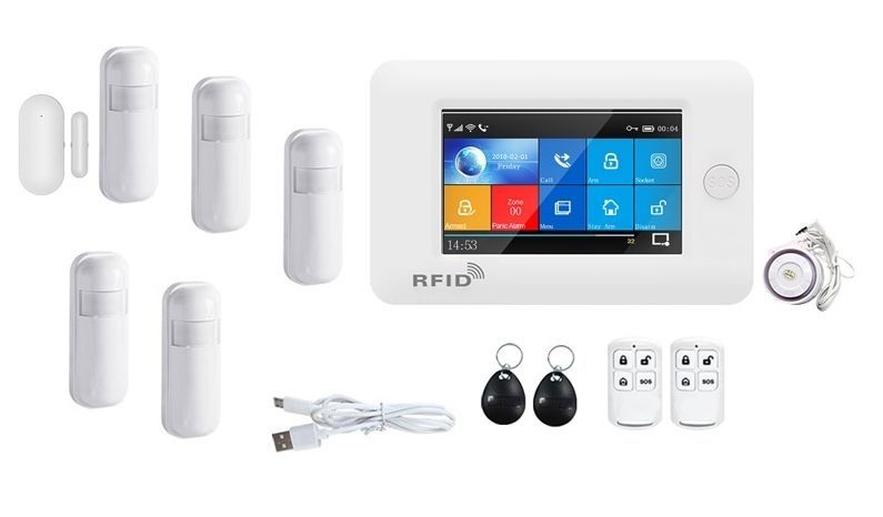 5 PIR Wireless Home Security Alarm System 4G GSM WiFi Free Smart Life & Tuya APP Carousel 1