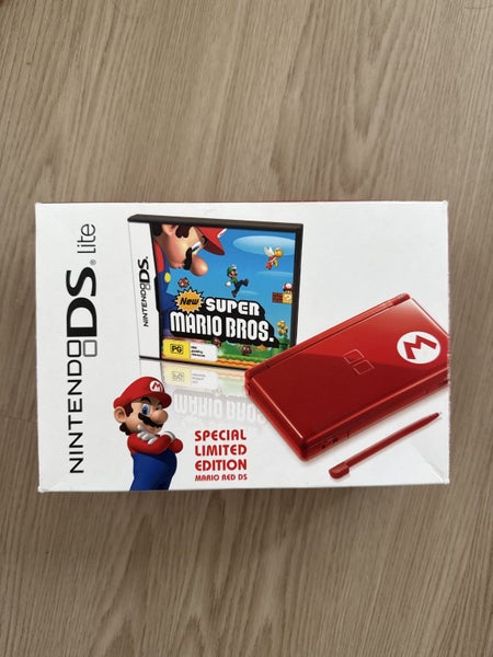 Nintendo DS lite special limited edition Mario Red Ds with 6 games Carousel 1