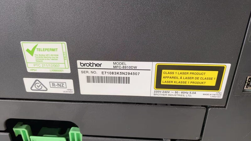 *$1 Reserved* Brother MFC-8910DW A4 Mono Multifunction Laser Printer Carousel 10