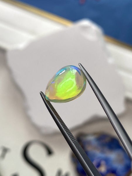 $1RES ~ $2350 Buy Now * Premium 3.45ct Natural Opal - Intense Boradflash Pattern Carousel 9