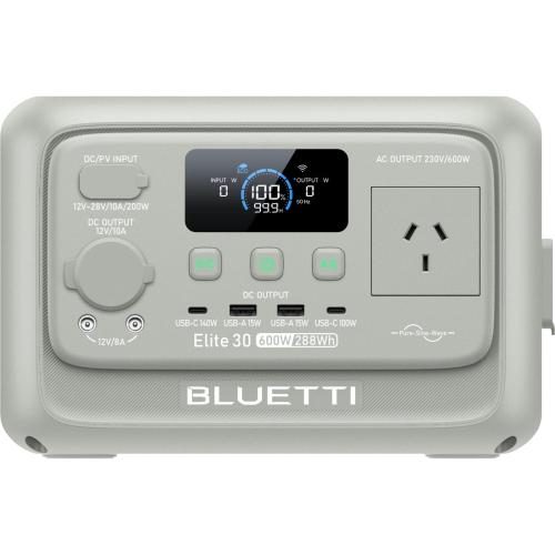 Bluetti Elite 30 v2 UPS Portable Power Station (Light Sand Grey) 288WH 1* AC Carousel 1