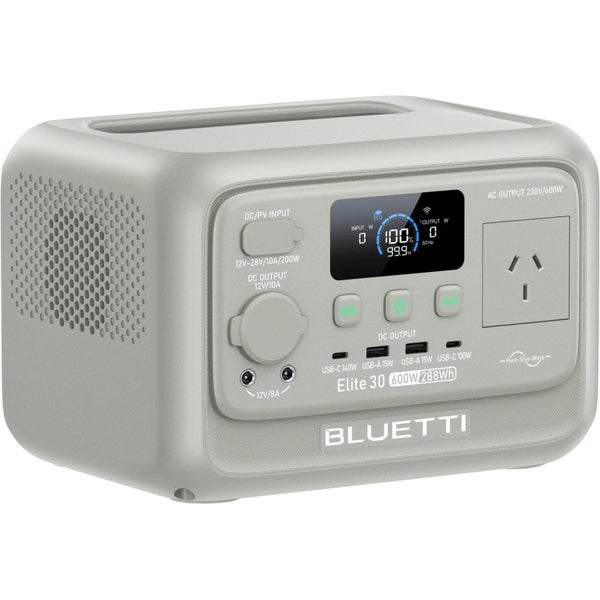 Bluetti Elite 30 v2 UPS Portable Power Station (Light Sand Grey) 288WH 1* AC Carousel 2