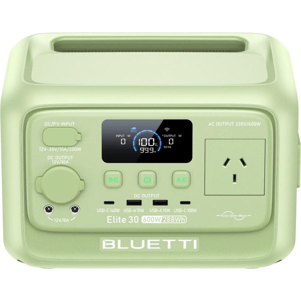 Bluetti Elite 30 v2 UPS Portable Power Station (Meadow Green) 288WH 1* AC 600W, Carousel 4