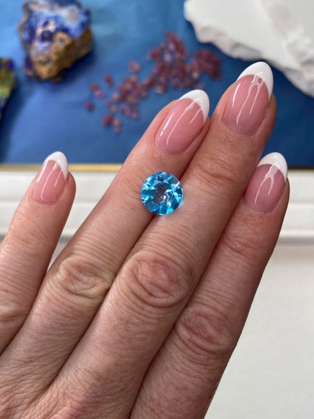 $1RES ~ $1200 Buy Now * 3.33ct Swiss Blue Topaz Carousel 2