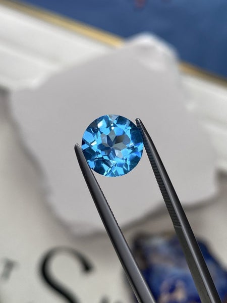$1RES ~ $1200 Buy Now * 3.33ct Swiss Blue Topaz Carousel 1