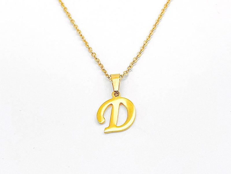Elegant Gold-Plated Alphabet Necklace Carousel 1
