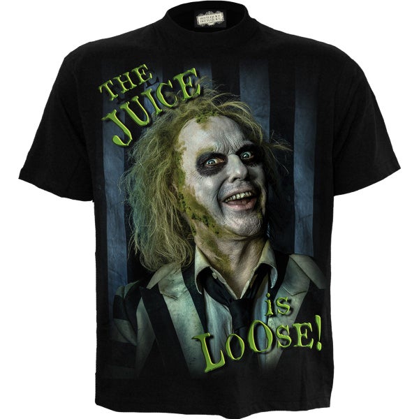 BEETLEJUICE 2 - JUICE IS LOOSE - Front Print T-Shirt Black Carousel 1