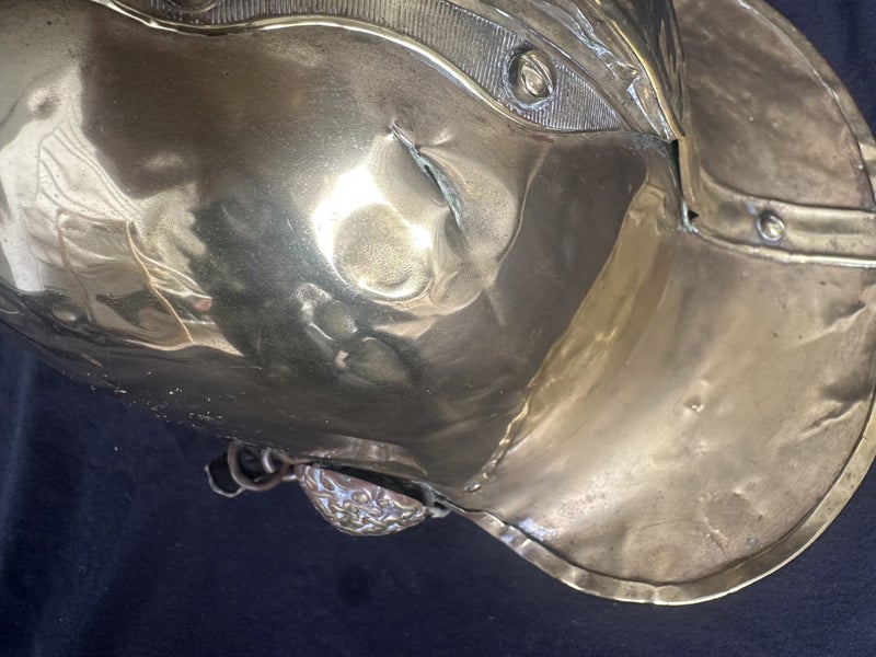 Brass Fireman’s Helmet - authentic antique Carousel 9