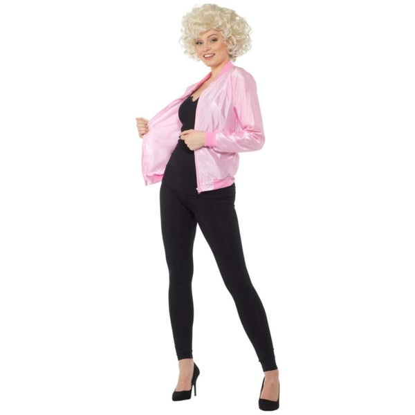 Pink Lady 50s Ladies Rock Roll Retro Grease Adult Womens Costume Jacket Carousel 1