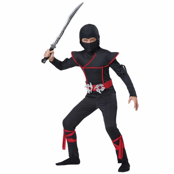 Stealth Ninja Assassin Japanese Warrior Black Red Book Week Boys Costume Carousel 2