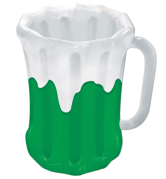 Beer Mug Green St Patricks Day Beach Party Inflatable Beer Drinks Ice Cooler Carousel 1