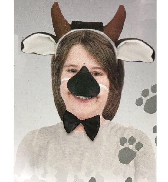 Cow Animal Set Ear Nose Tail Choker Book Week Boys Girls Costume Kit with Sound Carousel 2