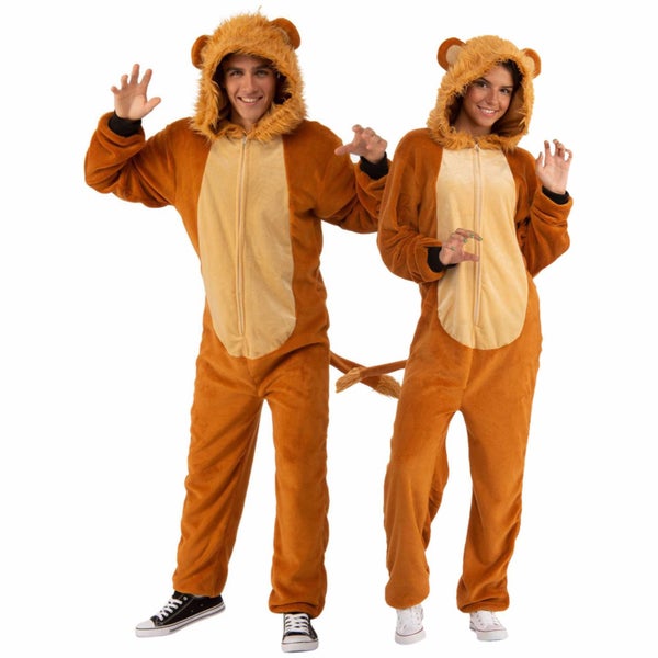 Lion Furry Wild Animal Funny Unisex Adult Mens Costume Jumpsuit Carousel 1