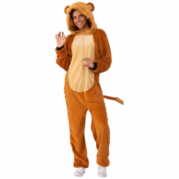 Lion Furry Wild Animal Funny Unisex Adult Mens Costume Jumpsuit Carousel 3